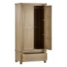 Julian Bowen Memphis 2 Door 1 Drawer Wardrobe - Limed Oak