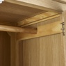 Julian Bowen Memphis 2 Door 1 Drawer Wardrobe - Limed Oak
