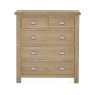 Julian Bowen Memphis 3 + 2 Drawer Chest - Limed Oak