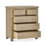 Julian Bowen Memphis 3 + 2 Drawer Chest - Limed Oak