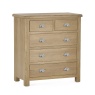 Julian Bowen Memphis 3 + 2 Drawer Chest - Limed Oak