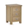 Julian Bowen Memphis 3 Drawer Bedside - Limed Oak