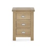 Julian Bowen Memphis 3 Drawer Bedside - Limed Oak