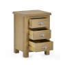 Julian Bowen Memphis 3 Drawer Bedside - Limed Oak