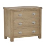 Julian Bowen Memphis 3 Drawer Chest - Limed Oak
