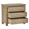 Julian Bowen Memphis 3 Drawer Chest - Limed Oak