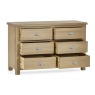 Julian Bowen Memphis 6 Drawer Wide Chest - Limed Oak