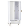 Julian Bowen Murano 2 Door 1 Drawer Wardrobe - Matt White