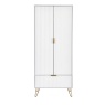 Julian Bowen Murano 2 Door 1 Drawer Wardrobe - Matt White