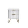 Julian Bowen Murano 2 Drawer Bedside - Matt White