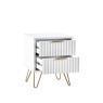 Julian Bowen Murano 2 Drawer Bedside - Matt White