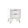 Julian Bowen Murano 2 Drawer Bedside - Matt White