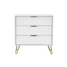 Julian Bowen Murano 3 Drawer Chest - Matt White