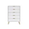 Julian Bowen Murano 5 Drawer Chest - Matt White