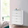 Julian Bowen Murano 5 Drawer Chest - Matt White