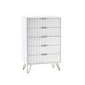 Julian Bowen Murano 5 Drawer Chest - Matt White