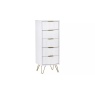 Julian Bowen Murano 5 Drawer Tallboy - Matt White
