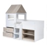 Julian Bowen Orpheus Midsleeper - Pale Wood & White