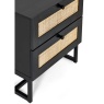 Julian Bowen Padstow 2 Drawer Bedside - Black