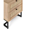 Julian Bowen Padstow 2 Drawer Bedside - Oak