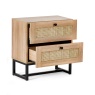 Julian Bowen Padstow 2 Drawer Bedside - Oak