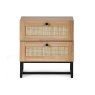 Julian Bowen Padstow 2 Drawer Bedside - Oak