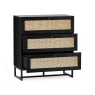 Julian Bowen Padstow 3 Drawer Chest - Black