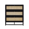 Julian Bowen Padstow 3 Drawer Chest - Black