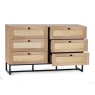 Julian Bowen Padstow 6 Drawer Chest - Oak