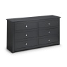 Julian Bowen Radley 6 Drawer Chest - Anthracite