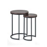 Julian Bowen Tribeca Round Nesting Side Tables - Walnut