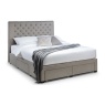 Julian Bowen Wilton Deep Button 4 Drawer Bedframe - Grey Linen