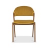Brandon Rustic Oak Upholstered Chair Pair - Mustard Velvet