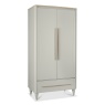Delta Scandi Oak & Soft Grey Double Wardrobe