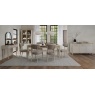 Downtown Delta Soft Grey Upholstered Back Dining Chair - Grey Bonded Leather (Pair)