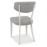 Downtown Delta Soft Grey Upholstered Back Dining Chair - Grey Lotus Fabric (Pair)