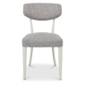 Downtown Delta Soft Grey Upholstered Back Dining Chair - Grey Lotus Fabric (Pair)
