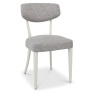 Downtown Delta Soft Grey Upholstered Back Dining Chair - Grey Lotus Fabric (Pair)