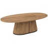 Kingston Rustic Oak Oval Coffee Table