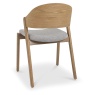 Bentley Designs Kingston Rustic Oak Ply Back Dining Chair - Lotus Grey Fabric (Pair)