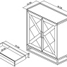 Bentley Designs Vancouver Fumed Oak Drinks Cabinet