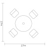 Hartman Hartman Eton 4 Seat Dining Set With Parasol & Base - Beech