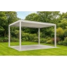 Norfolk Leisure Royce Cube Gazebo 3m x 4m With LED Lighting - Beige Aluminium