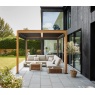 Norfolk Leisure Royce Cube Gazebo 3m x 4m - Wood Look Aluminium