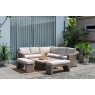 Lifestyle Garden Lifestyle Garden Martinique Casual Corner Dining Bench Set - Woodsmoke Finish