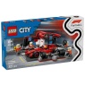 LEGO 60443 F1 Pit Stop & Pit Crew with Ferrari Car