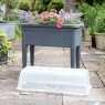 Tildenet Garden Raised Planter With Detachable Legs & Lid - Anthracite