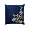 Morris & Co Seaweed Cushion 50cm - Cobalt & Thyme