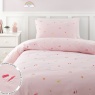 Catherine Lansfield Embroidered Unicorn Duvet Set - Pink