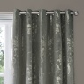 Laura Ashley Josette Eyelet Curtains - Metallic Steel